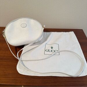 Vintage White Micro GG Gucci Crossbody Bag